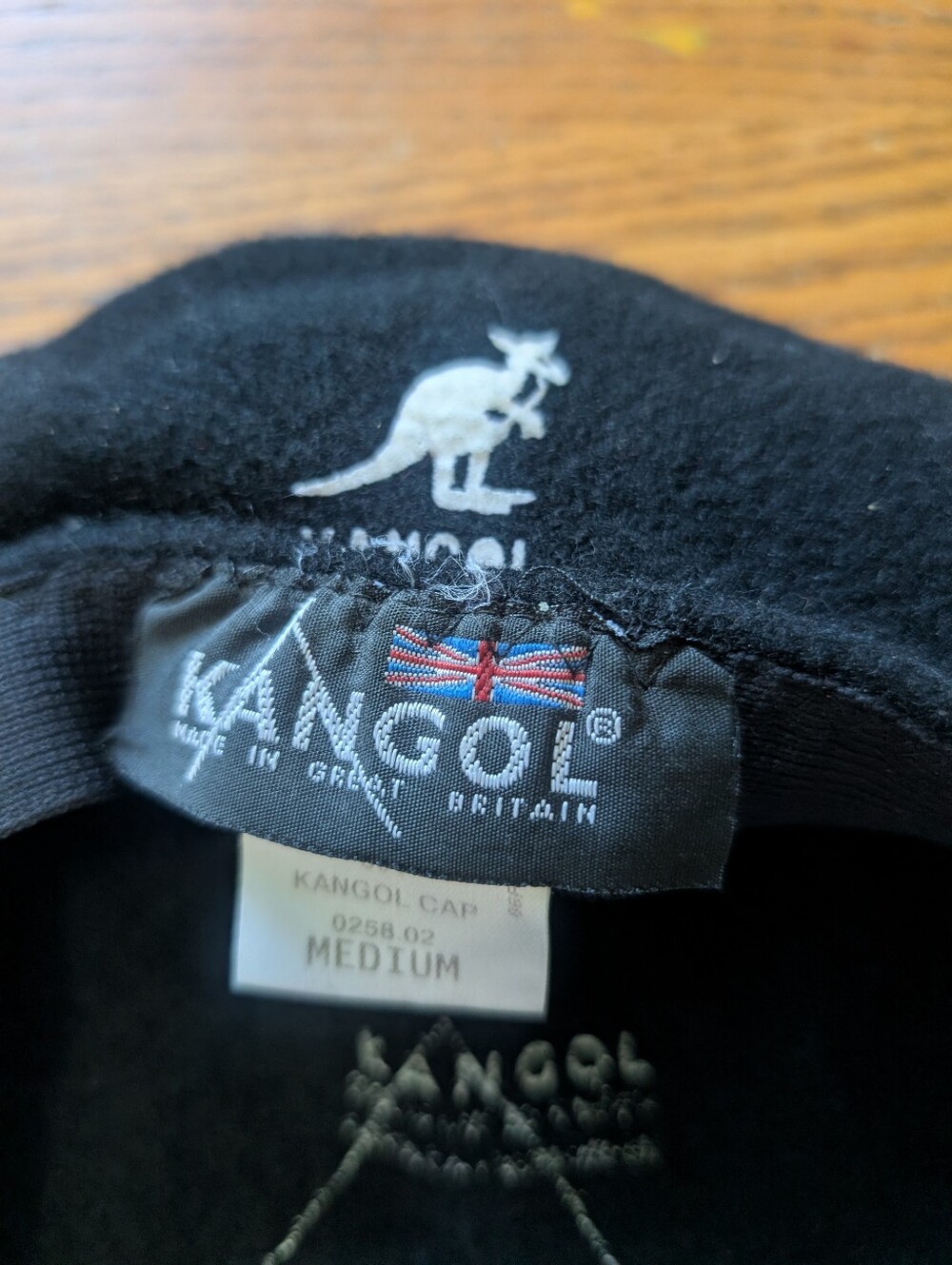 Kangol 504 Wool Flat Cap Men's Medium Black Ivy Newsboy Driving Golf Hat - Picture 4 of 5